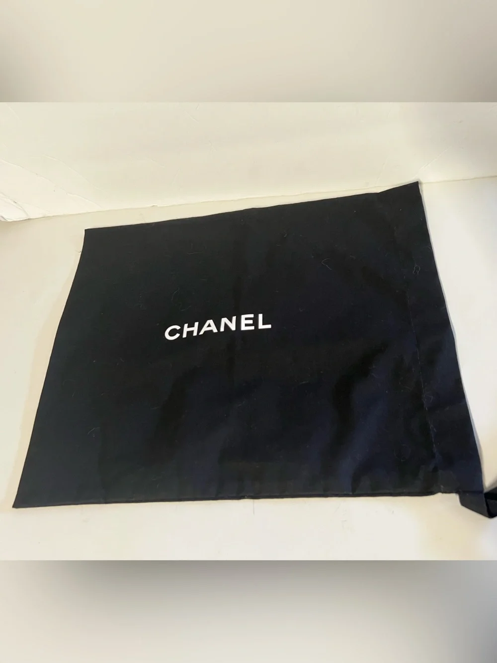CHANEL Black Fabric Logo Dust Bags - Pair